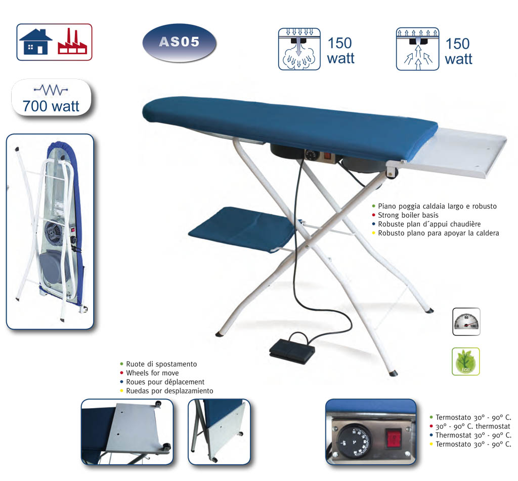  Assi e tavoli da stiro professionali